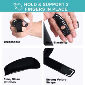 VHOPMORE Finger Splint, Thumb Splint Brace for Finger Support, Trigger Mallet Finger Splints Wraps for Arthritis Sport Injuries Adjustable Finger Sleeves for Sports Basketball Volleyball Tennis - M