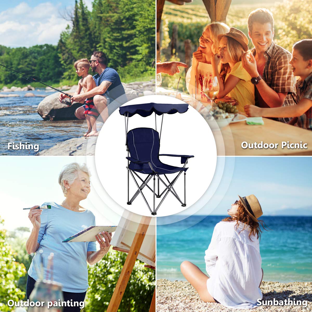 OP3640 Camping Chair, Blue