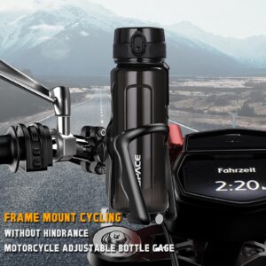 Bike Cup Holder, Motorcycle Water Bottle Holder 360° Rotation Adjust Bicycle Handlebar Water Bottle Cages, Upgraded Expandable Design Drink Holder for Bicycle, Motorcycle, ATV, Stroller, Wheelchair