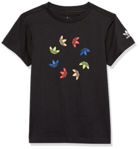 adidas originals kids' adicolor tee, core black, x-small