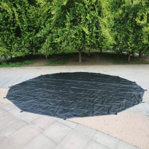 UNISTRENGH Outdoor Ultralight Waterproof Tent Footprint Picnic Round Mat Portable Tarps for 3M 4M 5M 6M Bell Tent Ground Camping, Glamping Yurt Anti-Dirty Mat (for 5M Tent)