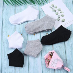 Cooraby 25 Pairs Kids' Socks Low Cut Socks Half Cushion Sport Ankle Athletic Socks for Boys Girls