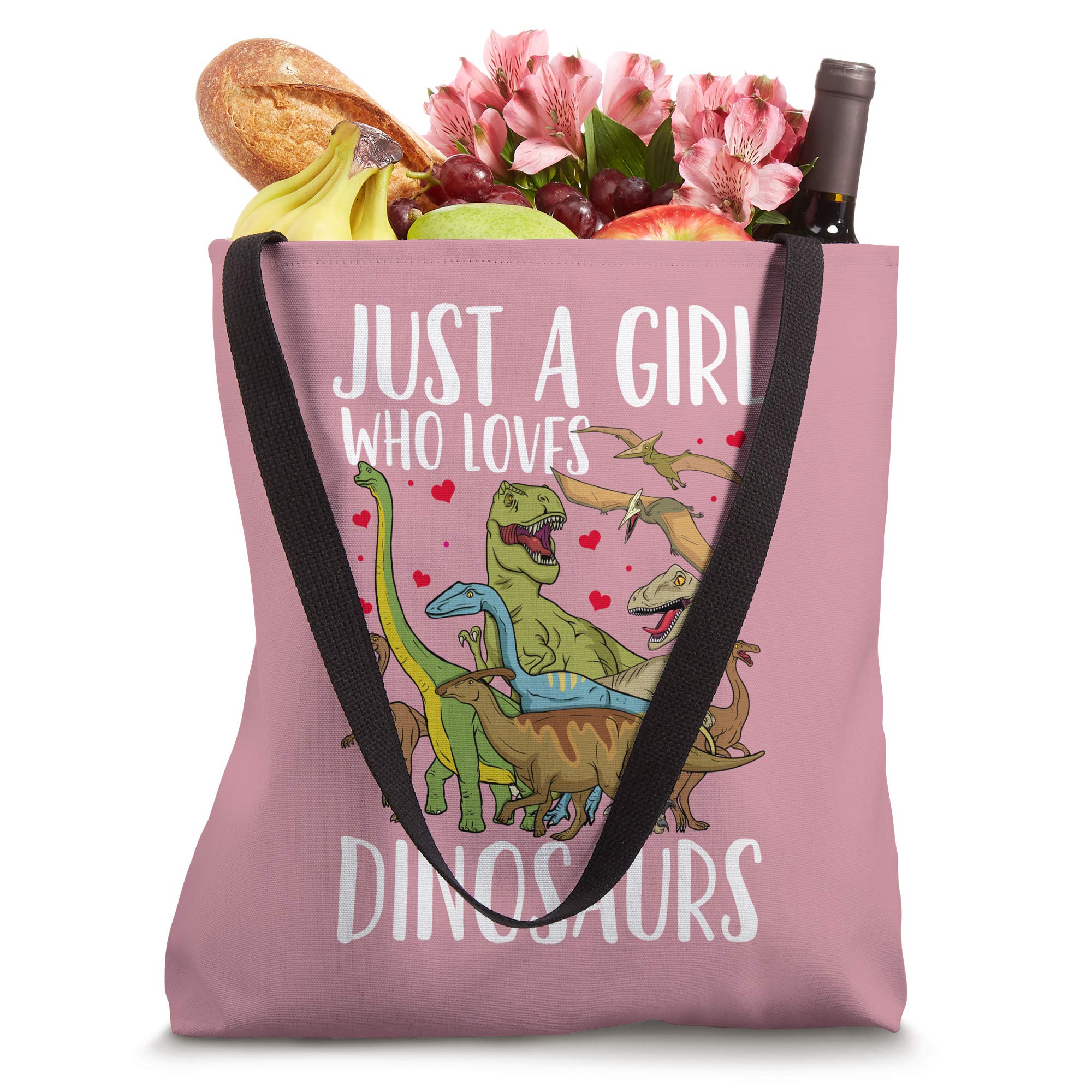 Dinosaur Just a Girl Who Loves Dinosaurs Brachiosaurus Tote Bag