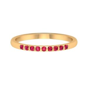 rosec jewels ruby eternity band ring for women, aaa quality, certified ruby stackable anniversary ring, 14k yellow gold, size:us 6.00