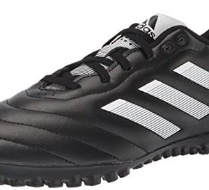 adidas Unisex Goletto VIII Turf Soccer Shoe, Black/White/Red, 10.5 US Men