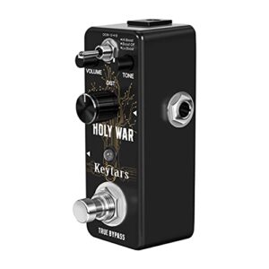 Keytars Heavy Metal Distortion Dist Pedal Holy War Analong Heavy Pedal for Electric Guitar Classic 80's Metal Sound True Bypass (KTS-305)