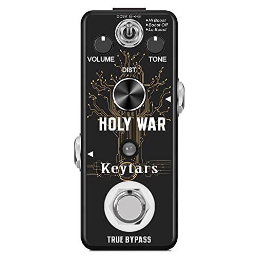 Keytars Heavy Metal Distortion Dist Pedal Holy War Analong Heavy Pedal for Electric Guitar Classic 80's Metal Sound True Bypass (KTS-305)