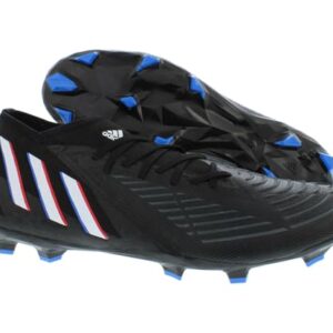 adidas Unisex Predator Edge.2 Firm Ground Soccer Shoe, Core Black/White/Vivid Red, 9.5 US Men