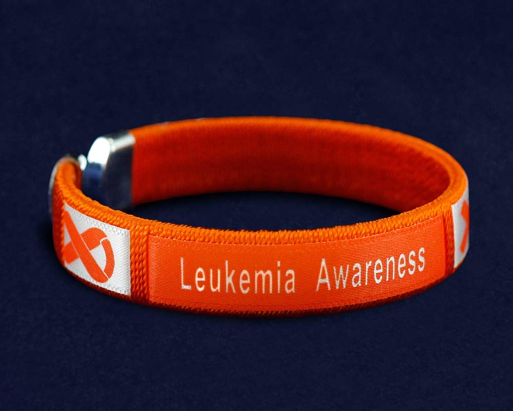 25 Pack Leukemia Awareness Bangle Bracelets - Orange Ribbon Awareness Bracelet for Leukemia Awareness