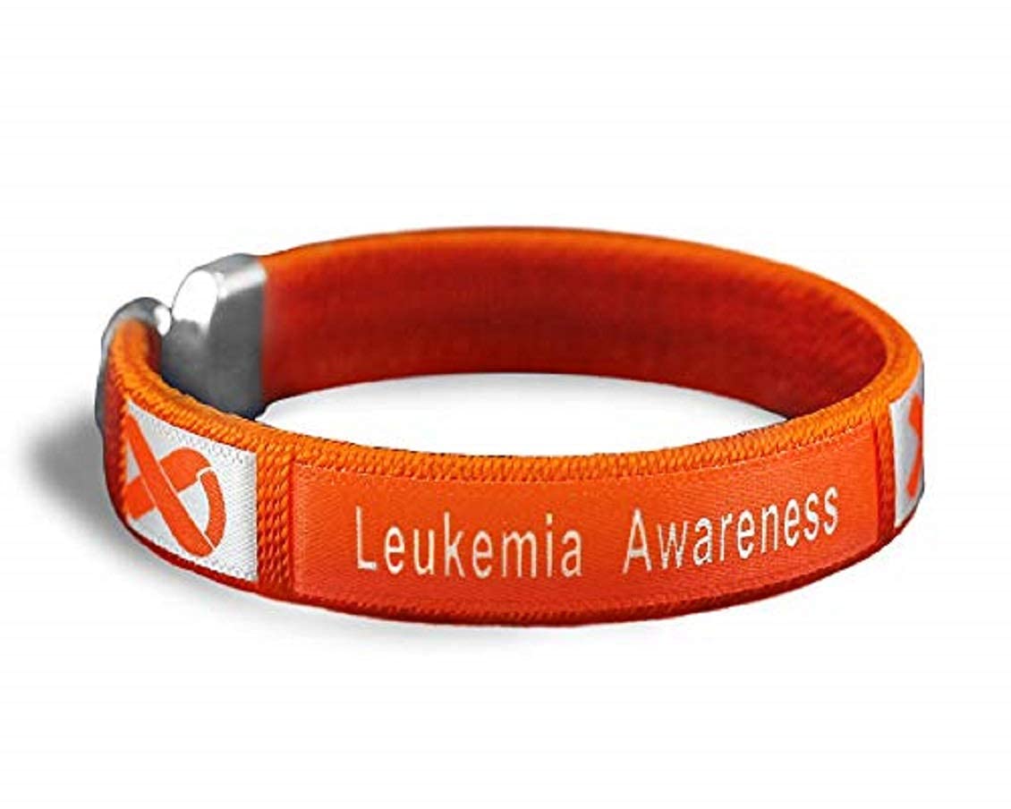 25 Pack Leukemia Awareness Bangle Bracelets - Orange Ribbon Awareness Bracelet for Leukemia Awareness