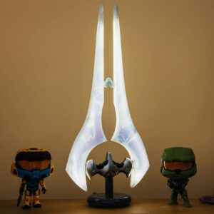 Ukonic Halo Light-Up Covenant Energy Sword Collectible Desktop Lamp With LED Light | Video Game-Themed Room Essentials | Bedside Table Lamp, Home Decor Accessories | 14 Inches Tall