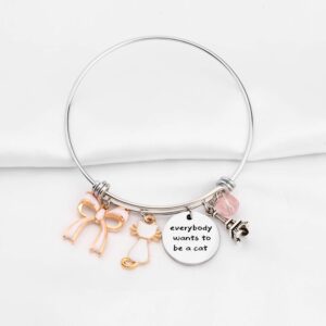 AKTAP The Aristocats Inspired Jewelry Cat Marie Bracelet Everybody Wants to Be a Cat Gift for Comic Movie Lovers (Cat Marie Bracelet)