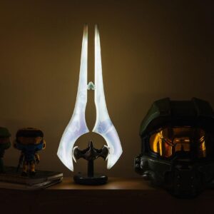 Ukonic Halo Light-Up Covenant Energy Sword Collectible Desktop Lamp With LED Light | Video Game-Themed Room Essentials | Bedside Table Lamp, Home Decor Accessories | 14 Inches Tall