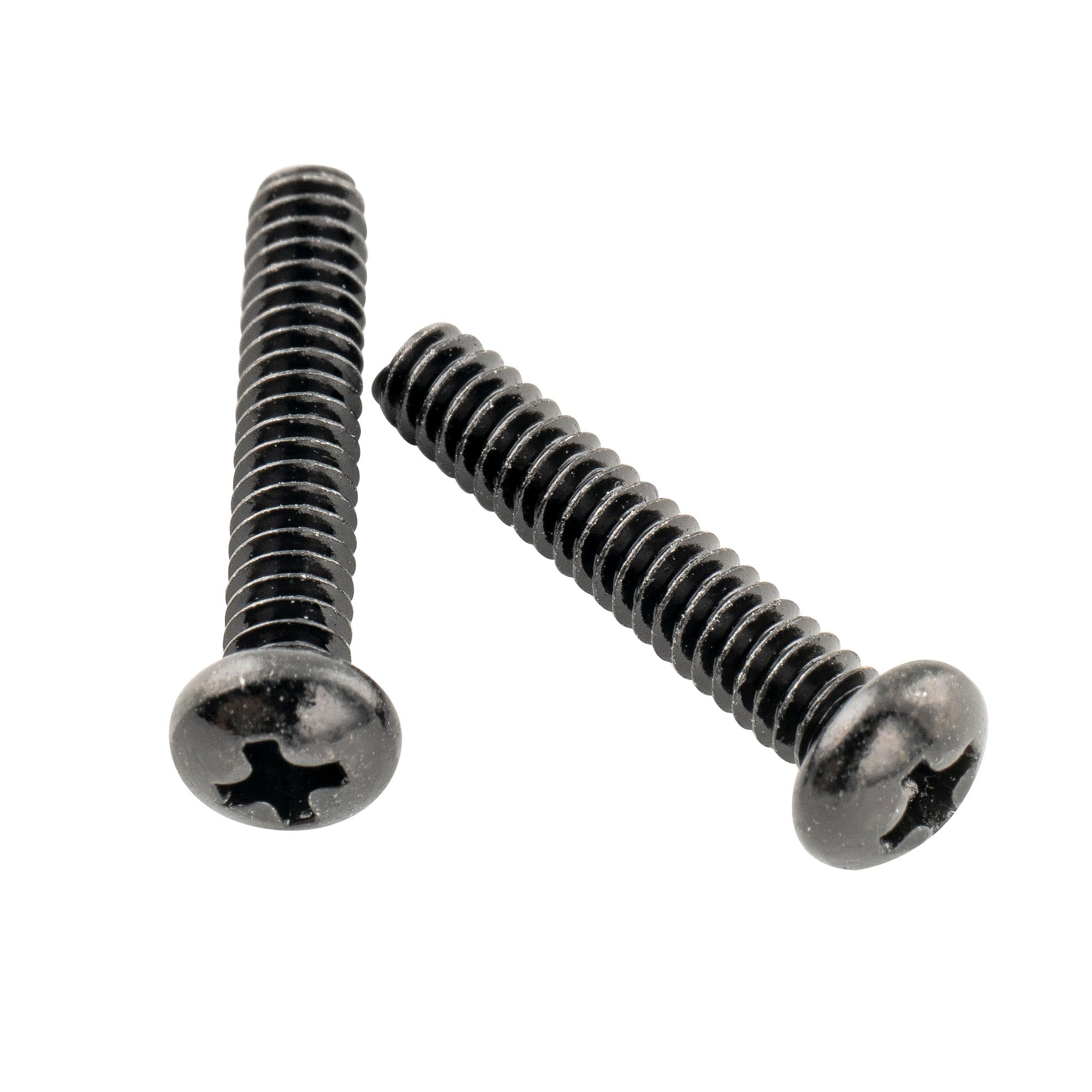 Musiclily Basic 2.8x17mm Metal Metric Thread Single Coil Pickup Mounting Screws for Strat Stratocaster/Tele Telecaster Electric Guitar, Black (Set of 20)