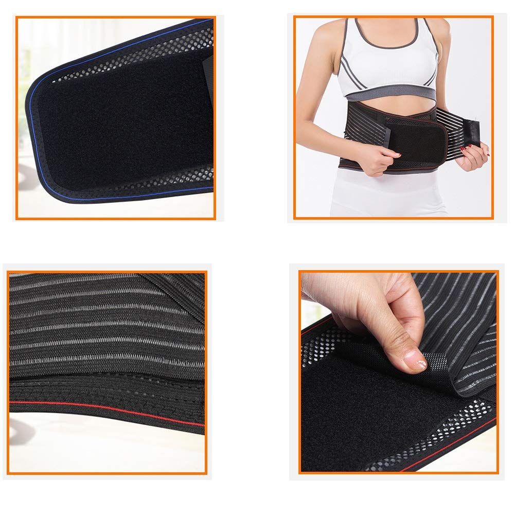 LSRRYD Back Support Belt Double Adjustment Lumbar Support Brace Lower Back Belt for Squats Pain Relief Belt for Pain Relief and Injury Prevention (Size : M)