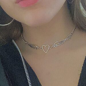 MGGFBLEY Indie Jewelry Y2k Jewelry Grunge Aesthetic Chains Goth Accessories Punk Emo Alt Cyber Y2k Necklace Choker for Women