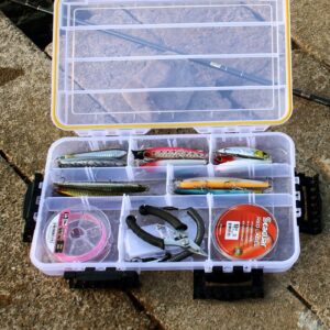 Transparent Airtight Fishing Tackle Box 3600/3700 Tackle Trays With Removable Dividers Waterproof Sunscreen Lure Box for Freshwater Saltwater Tackle Storage Tackle Box Organizer Ruisheng AT(3700×1)