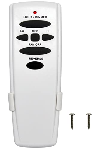 HD6 Replacement for Hampton Bay Hunter Ceiling Fan Remote Control, w/Reverse Light Dimmer 3-Speed Wall Mount, Replace UC7078T CHQ8BT7078T CHQ7078T L3HMAY97FANHD L3H2003FANHD Fan-HD(Remote Only)