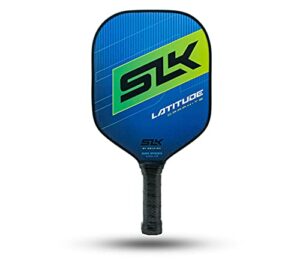 slk latitude pickleball paddle | graphite features g4 face with polymer rev-core rackets designed in the usa lightweight pickle ball raquette lakeside lime|