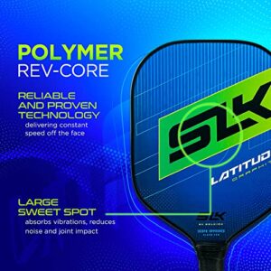 SLK Latitude Pickleball Paddle | Graphite Features G4 Face with Polymer Rev-Core Rackets Designed in The USA Lightweight Pickle Ball raquette Lakeside Lime|