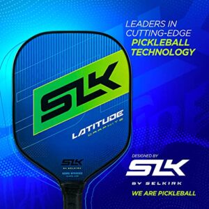 SLK Latitude Pickleball Paddle | Graphite Features G4 Face with Polymer Rev-Core Rackets Designed in The USA Lightweight Pickle Ball raquette Lakeside Lime|