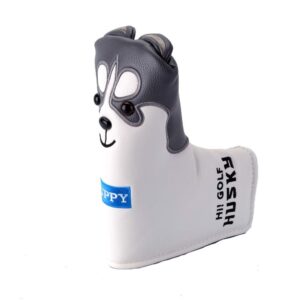 seacloud golf club head cover lovely husky golf putter blade cover cartoon animal pu leather headcover dustproof covers