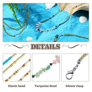 Jadive 7 Pieces Waist Beads for Women Jewelry Belly Beads Chains Colorful Summer African Beach Bikini Body Belly Chains Bohemia Body Jewelry (Stylish Style)