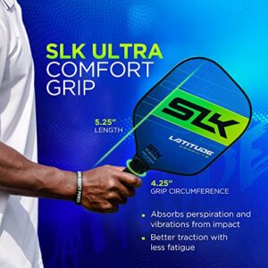 SLK Latitude Pickleball Paddle | Graphite Features G4 Face with Polymer Rev-Core Rackets Designed in The USA Lightweight Pickle Ball raquette Lakeside Lime|