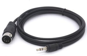 piihusw midi cable, 3.5mm 1/8 inch trs stereo male jack to 5 pin din plug converter cord audio cable (1.5meter)