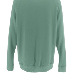 PRETTODAY Women's Casual Solid Sweatshirts Long Sleeve Crew Neck Tops Loose Pulloverss (Mint, l)