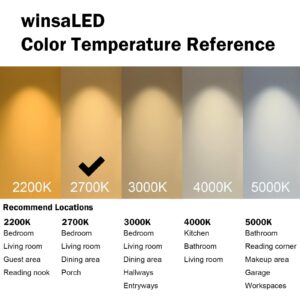 winsaLED Light Bulbs 40 Watt, 2700K Soft Warm Light Bulbs, ST19 Edison Bulbs Design, LED 4W with 450lm Output, E26 Medium Base, High CRI 90+, Not dimmable, Pack of 12