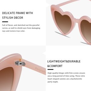 VANLINKER Heart Sunglasses Womens Retro Love Shaped Sunglasses for Party VL9604