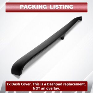 HECASA Black Dash Cover Dashpad Cover Compatible with 1973-1979 Ford F100 F150 F250 F350 Bronco Replacement Dash Pad