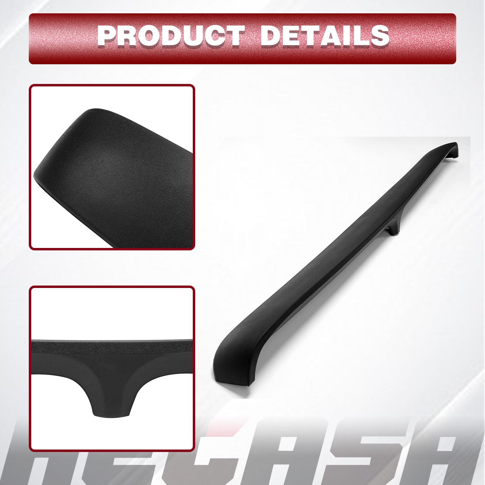 HECASA Black Dash Cover Dashpad Cover Compatible with 1973-1979 Ford F100 F150 F250 F350 Bronco Replacement Dash Pad