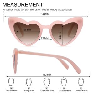 VANLINKER Heart Sunglasses Womens Retro Love Shaped Sunglasses for Party VL9604