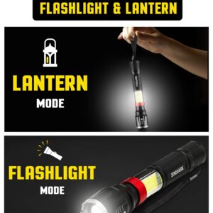 ZeroDark Flashlights Headlamp Lantern 3-Piece Set, Flashlight + Head Lamp + Camping Lantern Battery Powered LED High Lumens Camping Lights flashlights for Emergencies