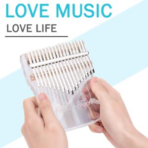 Kalimba Thumb Piano Rainbow Acrylic Kalimba Cute Kalimba 17 Keys Finger Piano Crystal Kalimba Hand Piano Marimba Instrument Sound Healing Instruments Meditation Instruments By SonicoTech (Rainbow)