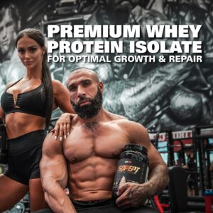 IsoPept Hydrolyzed Whey Protein Powder by EHPlabs - 100% Whey Protein Isolate & Hydrolysate, 27g of Protein, Non-GMO, Gluten Free, Fast Absorbing, Easy Digesting, 27 Serves (Strawberry Milkshake)