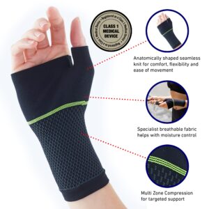 Neo-G Active Wrist Support – For Sports, Golf, Basketball, Football, Yoga, Tennis. For Sprains, Strains, Tendonitis, Injury Recovery - Multi Zone Wrist Compression Sleeve – S