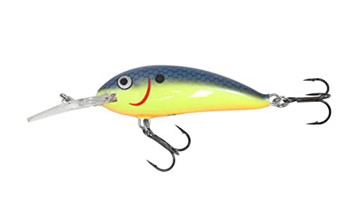 Northland Fishing Tackle Rumble Shad Medium Diving Balsa Crankbait - Freshwater Lures for Bass, Crappie, Walleye, Trout and Many More (Steel Chartreuse, 3.25", 5/8 Oz)