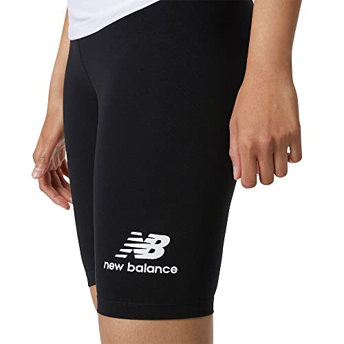 New Balance Women's NB Essentials Stacked Fitted Short, Black, Medium