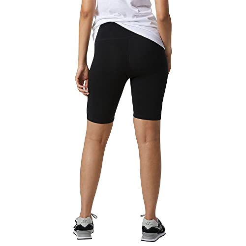 New Balance Women's NB Essentials Stacked Fitted Short, Black, Medium