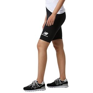 New Balance Women's NB Essentials Stacked Fitted Short, Black, Medium