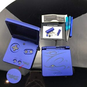 limited edition replacement housing shell for gba sp gameboy advance sp housing case cover screws (blue kyogre)