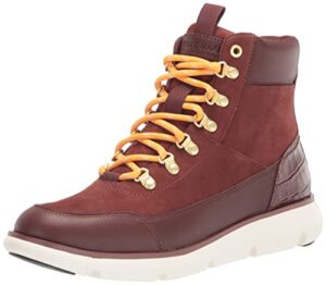 cole haan women's zerogrand omni hiker boot hiking, ch hickory suede/hikroy embossed crocodile/ivory outsole, 9