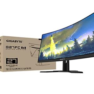 GIGABYTE G27FC A (27" 165Hz 1080P Curved Gaming Monitor, 1920 x 1080 VA 1500R Display, 1ms (MPRT) Response Time, 91% DCI-P3, FreeSync Premium, 1x Display Port 1.2, 2x HDMI 1.4)