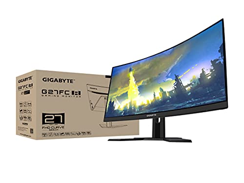 GIGABYTE G27FC A (27" 165Hz 1080P Curved Gaming Monitor, 1920 x 1080 VA 1500R Display, 1ms (MPRT) Response Time, 91% DCI-P3, FreeSync Premium, 1x Display Port 1.2, 2x HDMI 1.4)