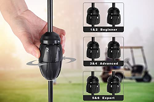 Golf Swing Trainer Aid, Golf Training Stick, Improve Swing Speed and Develops Lag, With 6 Adjustable Power Levels Control, for More Power to Hit Every Club Further, Corrective Grip Right-handed (42)