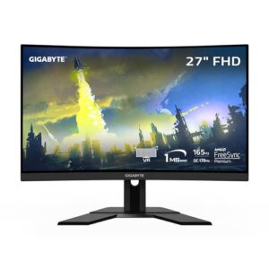 GIGABYTE G27FC A (27" 165Hz 1080P Curved Gaming Monitor, 1920 x 1080 VA 1500R Display, 1ms (MPRT) Response Time, 91% DCI-P3, FreeSync Premium, 1x Display Port 1.2, 2x HDMI 1.4)