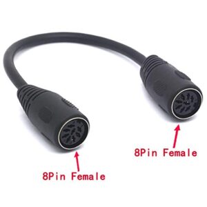 PIIHUSW 8 Pin DIN Cable Large Size Speaker Adapter Lead for Powerlink MK2 MK3 DIN 3 5 7 8 Midi Cord Bang Olufsen B&O BEOLAB (Female to Female 15cm)